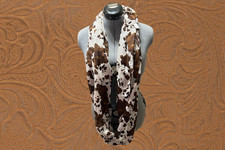 Infinity Scarf with a Brown and White Print