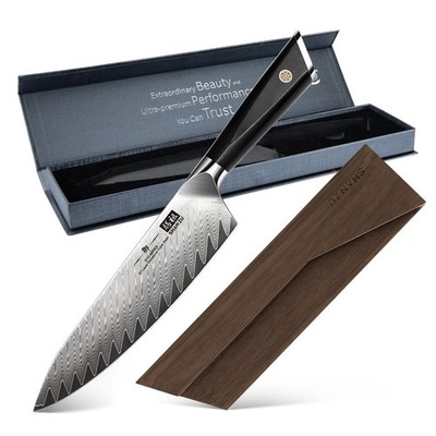 SHAN ZU 8 in Chefs Knife Damascus Kitchen Knife Ultra Sharp Japanese Chef Knives