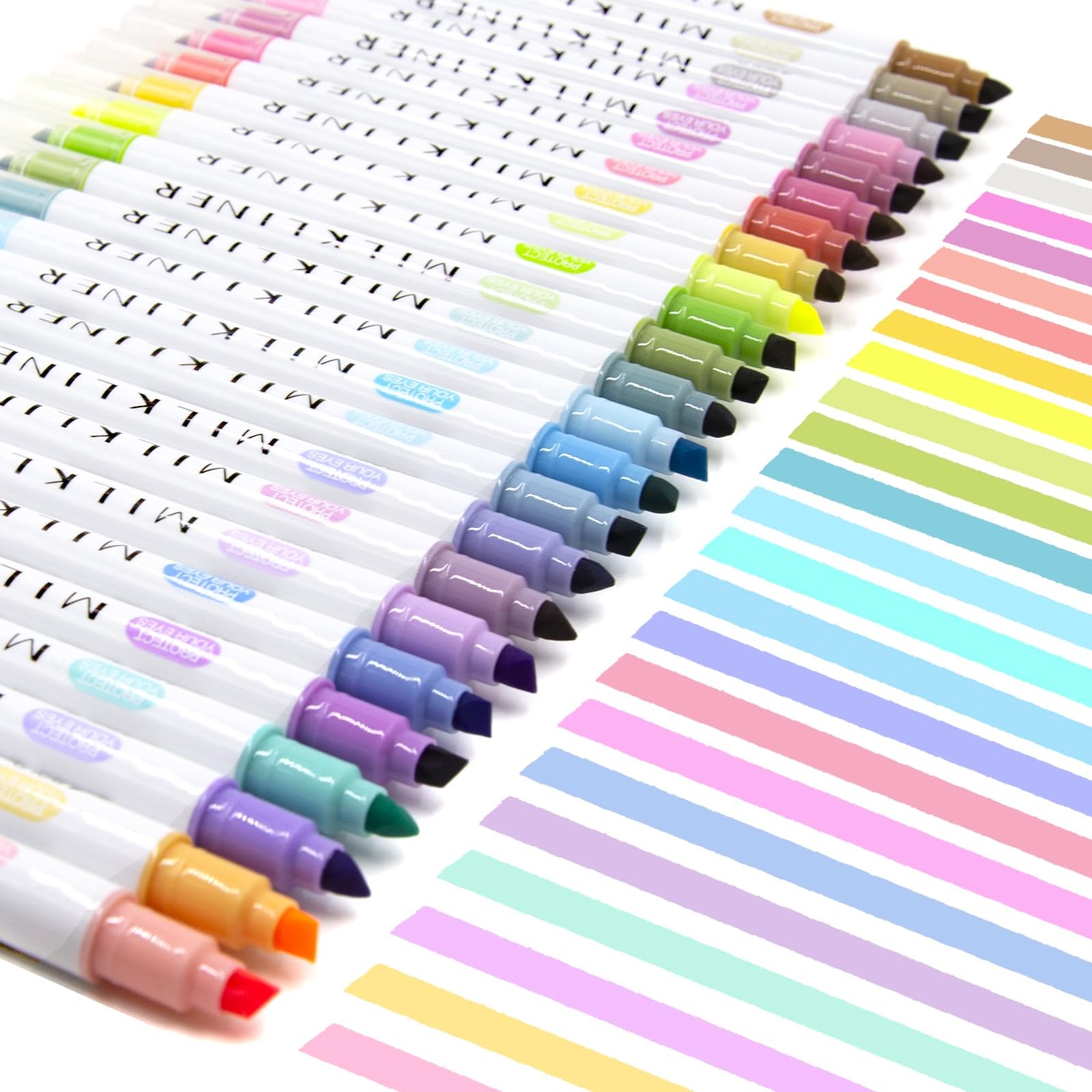 S Assorted Colors,24 Unique Retro Colors, Pastel Highlighter
