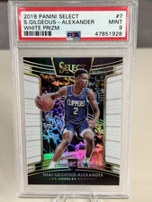 2018-19 Panini Select  Shai Gilgeous-Alexander #7 White Prizm /149 (RC) PSA 9