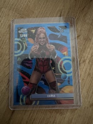 2026 Topps Cosmic Chrome WWE Zaria Blue Moon Refractor /99 #13 NXT SSP