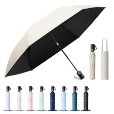 JIS Certified Folding Parasol 100% UV Cut Auto Open Close UPF50+ Compact Japan