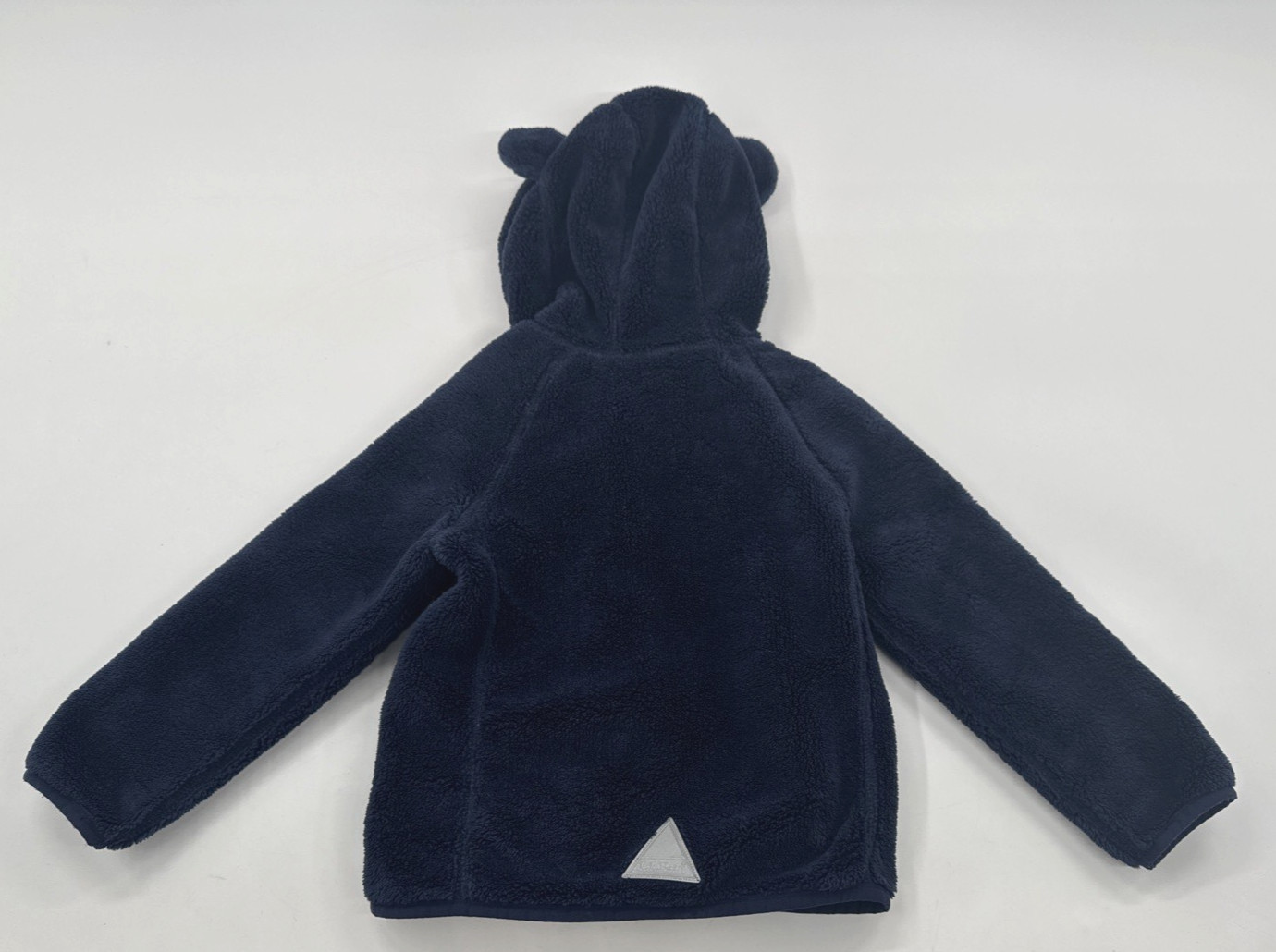 LL Bean Fleece Jacket with Ears Boys 4T Blue Teddy Bear Zip Hi-Pile thumbnail 13
