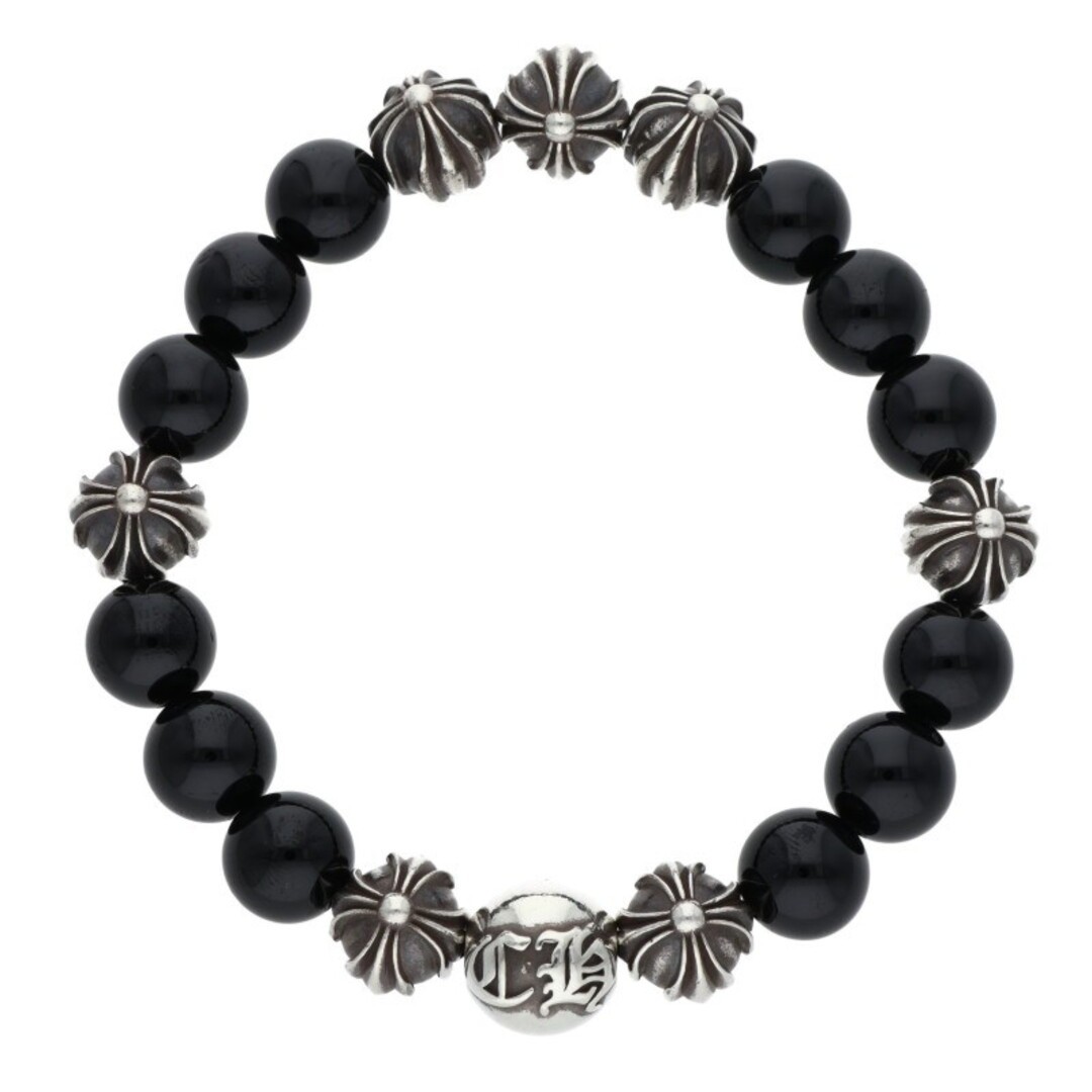 Chrome Hearts 10mm BEAD Bracelet BEAD8 Black Tourmaline Men Used 645f015f4324f6a thumbnail 2