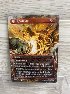 HULK SMASH! (BORDERLESS) 332 MSH Marvel Super Heroes Magic MTG NM