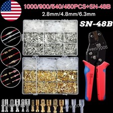 1000x Male Female Spade Splice Connectors Wire Crimp Terminals Assortment Kit