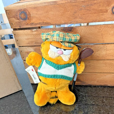 Vintage Dakin Garfield Golfer Plush 10" Golf Club Hat NWT Hang Tag Korea 1981