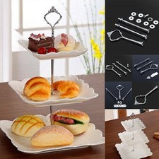 Cake Stand Party Tableware 3 Tier Glass Ceramic Wedding Plates Afternoon Tea