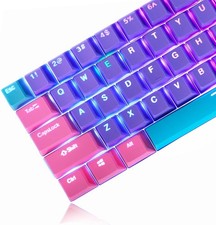 Backlit Keycaps 60 Percent 87/104 PBT Key Caps Set for 60 Mechanical Gaming ...