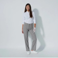 Daily Sports Trieste Trousers Pants Wide Leg Taupe Dark Beige  M 10/12 Leg 32"