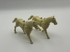 Marx VTG Gen. Custers Last Stand Playset Tan Wagon Horses Cavalry 1960 no wagon