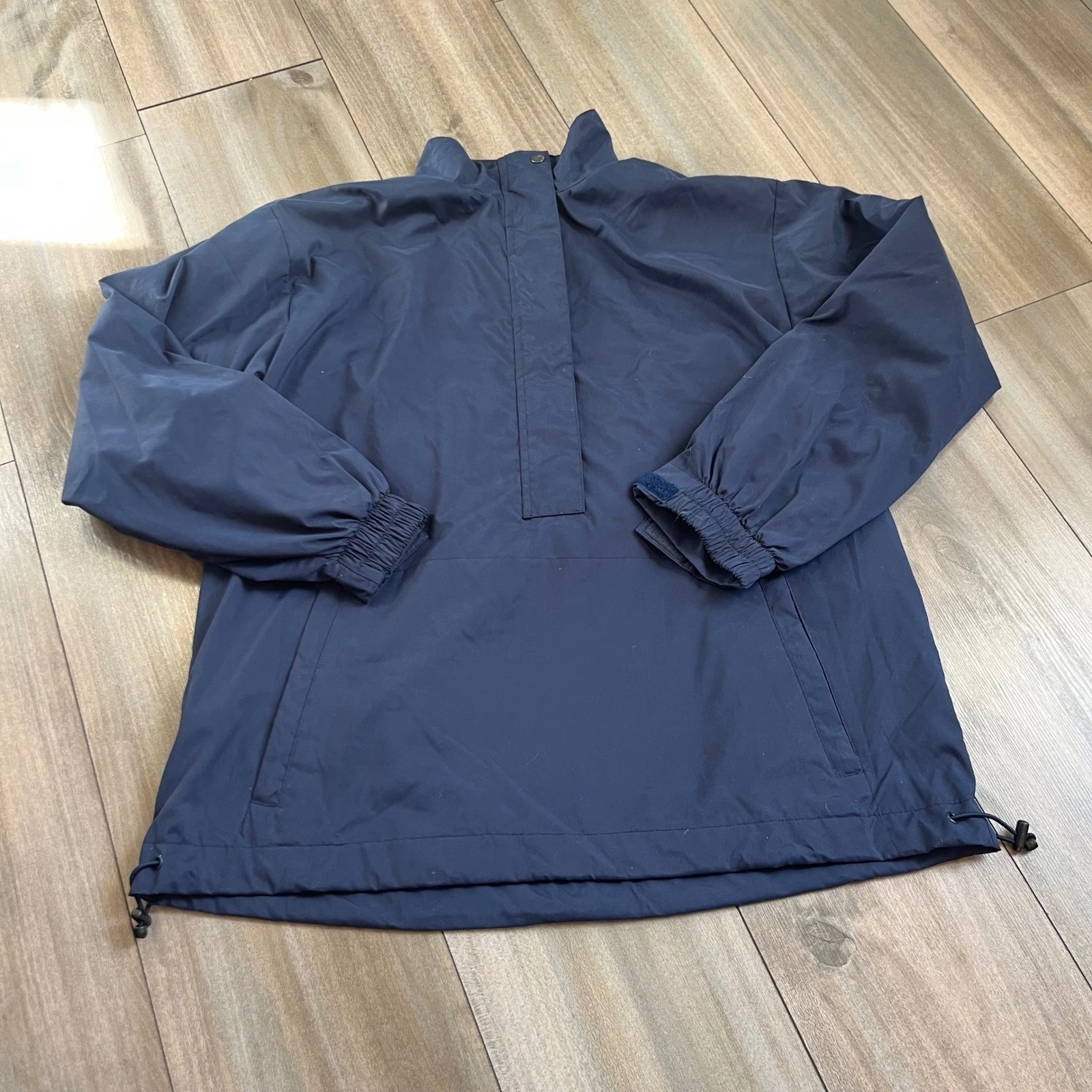 Nike Navy Blue Anorak Windbreaker Pullover Jacket Mens Medium Quarter Snap
