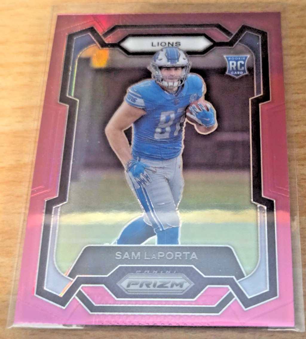 Sam LaPorta 2023 Panini Prizm Pink Prizm RC # 332