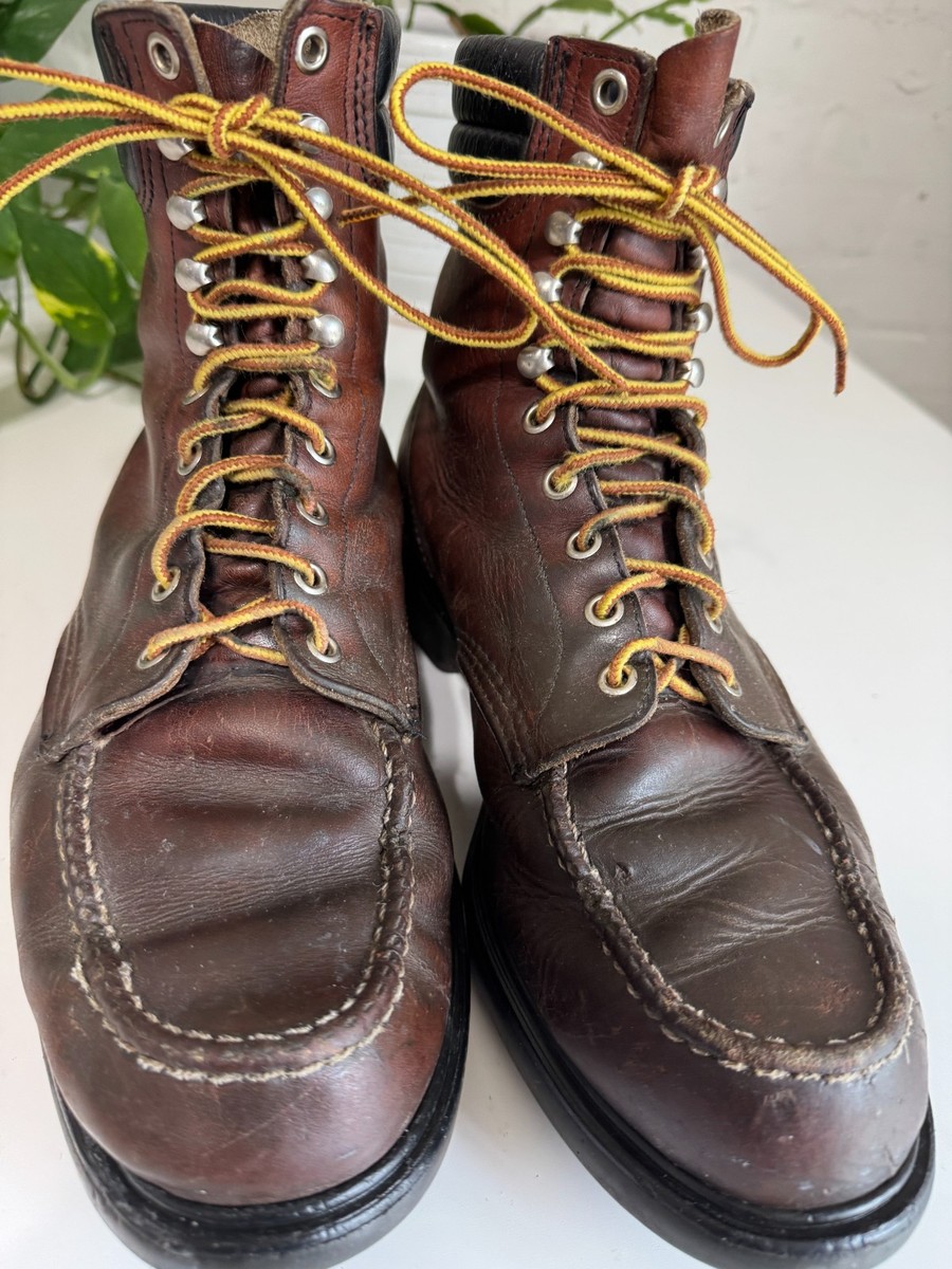 Vintage RED WING 404 Leather Moc Toe Super Sole MEN'S Work