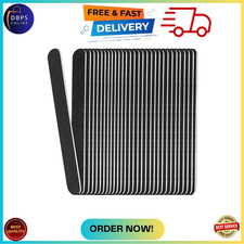 20 Pack 100/180 Grit Nail Files Black Professional Emery Boards Nail