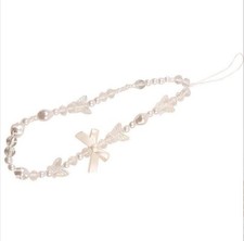 Myuiao White Mobile Phone Lanyard Universal Chain Black 15 Millimeters,