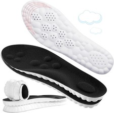 4D Cloud Soles for Men - Soft Memory Foam Cushioning US M 7.5-10.5, Black