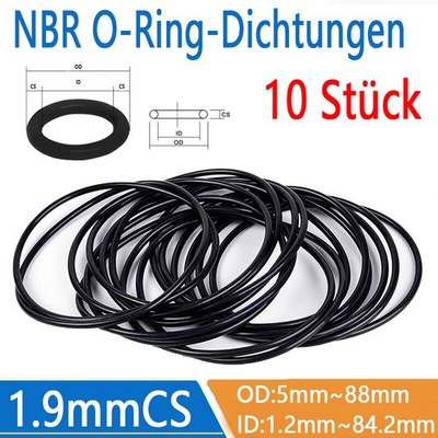 O Ring O-Ring Innen Ø 1.2-84.2 mm x Schnurstärke 1,9 mm NBR 70 Dichtring 0 Ring