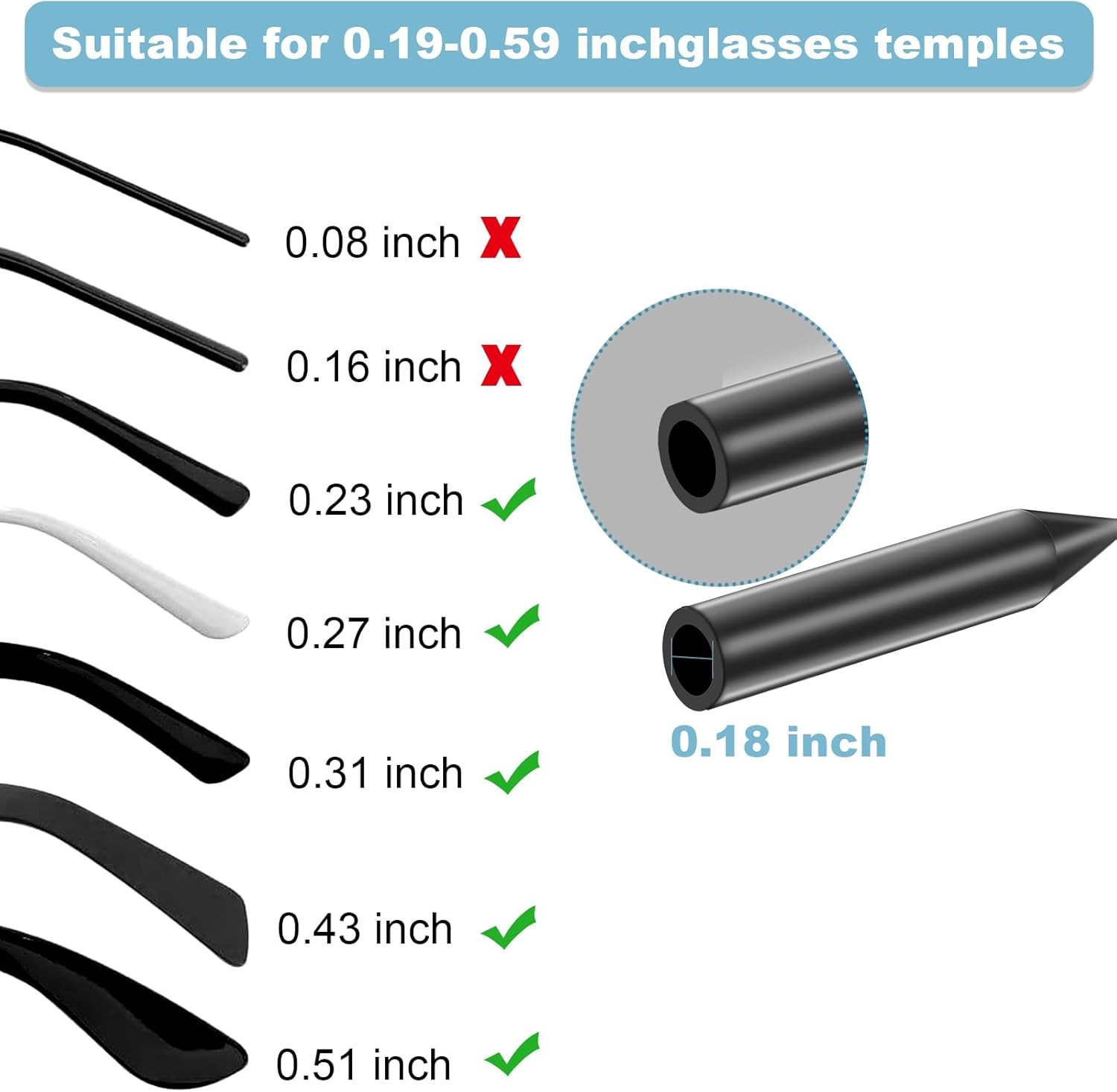 Adjustable Glasses Strap, Anti-Slip Eye Glasses Holder Strap for Sports, No Tail