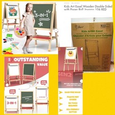 Joyooss Art Easel Kids WOOD Foldable Toddler Easel for Painting CHALK BD NIB ATL