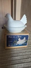 Vintage # 7155 Indiana Milk Glass, Hen On a Nest Covered Candy Dish MINT in Box