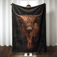 Highland Cow Blanket Super Soft Warm 60"x50", Cow1