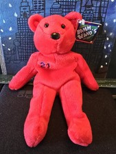 Chicago Cubs Sammy Sosa 21 Bamm Beanos Beanie Baby Red Plush Bear