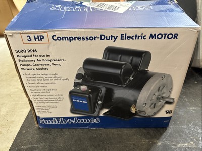 Smith And Jones 3 Hp Compressor Duty Motor 230v