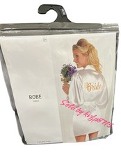 White Satin Robes Bridal Robe/ Bride To Be / Dressing Gown/One Size Fits Most