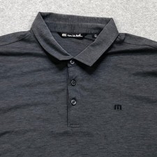 Travis Mathew Polo Shirt Men's 2XL XXL Grey Golf Performance Lightweight Pima
