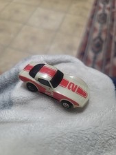 Vintage Tyco Nite Glow White w/Red Stripes '90 Corvette ZR-1 HO Slot Car Clean