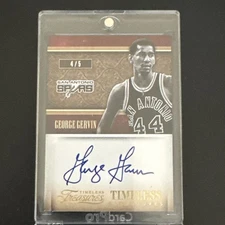 2013 Timeless Treasures Signatures George Gervin Auto 4/5 Spurs HOF “The Iceman”