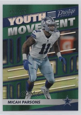 2022 Panini Prestige Youth Movement Xtra Points Green 153/249 Micah Parsons 0rd2