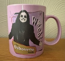Vintage Ozzy Osbourne The Osbourne Family "Wwod?" Quote Purple Mug 2002