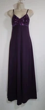 Dollyday Dress Womens UK 12 Purple Sequin Maxi Prom Evening Party Ballgown Glam