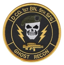 D Company 1st Battalion 5th Special Force Group Ghost Recon Color Patch