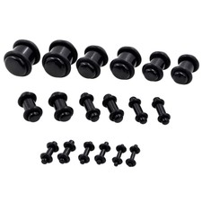 18PCS 14G-00G Acrylic Ear Plug with Double O-Ring Expander Kit Stretching Set