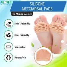 12 Pairs Metatarsal Gel Pads Pain Relief Inserts for Men & Women