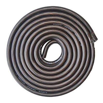 SoundBox CW4-25BK, 4 Gauge 25' CCA Amplifier Power / Ground Amp Wire Roll, Black