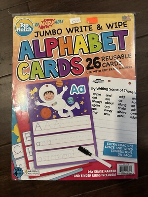 Top Notch Teachers Products Inc Jumbo Write & Wipe Alphabet Cards Remarkable NEW