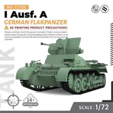 SSMODEL SS72705 1/72 25mm Military Model Kit German Flakpanzer I Ausf. A