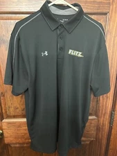 Under Armour Polo Mens XL/TG Black " FLITZ"  Heat Gear