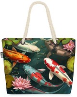 Kois Koiteich Fische Teich Garten Beach Bag Koi Koiteich See Garten Gartenteich