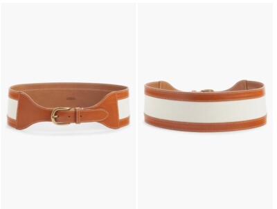 Isabel Marant Women\'s Woma Canvas & Brown Leather Belt Size 80 Leather belt Isabel Marant Brown size 80 cm in Leather  main image 2