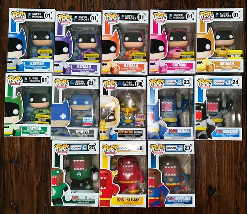 Funko Pop 01 Batman Rainbow Purple Green Yellow 8-Bit Exclusives Vinyl U Pick