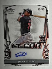 2023 Leaf Trinity CLEAR ROOKIE AUTO Juan Brito 15/15, Ebay 1/1