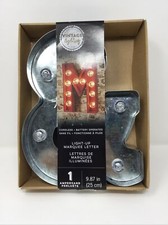 Darice Light Up Marquee Letter  / NEW Industrial Rustic Vintage Cordless