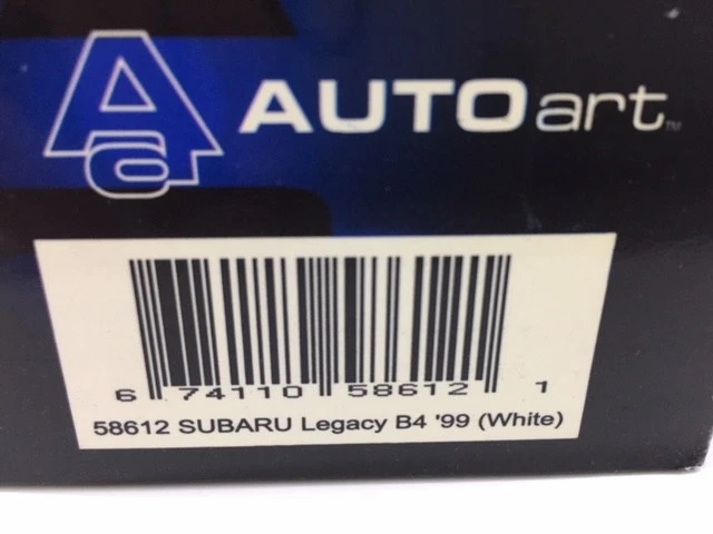 1:43 AUTOART 58612 SUBARU LEGACY B4 99 WHITE - Immagine 3 di 3