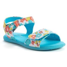 Jumping Beans NWT 4 8 9 10 11 Toddler Infant Girl Blue Floral Sandals 29