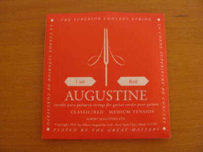 AUGUSTINE Gitarrensaiten, Konzertgitarre, Rot, SATZ